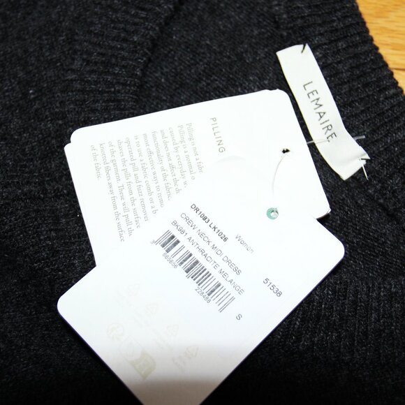 BNWT AW24 LEMAIRE CREW NECK MIDI DRESS S - Picture 8 of 12